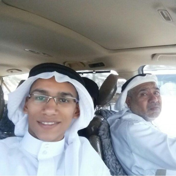 Ahmad Al-Malali with his father